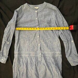 Long sleeve chambray shirtdress - Women's L - Joie
